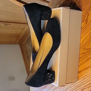 Michael Michael Kors Suede Black Size 11 Arabella Kitten Pump